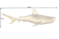Maritime Wanddekoration HAI 105cm gold Metall handmade Haifisch Design Skulptur