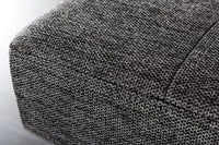 BOUTIQUE Design Sitzbank 100cm grau Strukturstoff schwarze Metallbeine