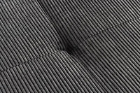 BOUTIQUE Design Sitzbank 100cm dunkelgrau Cord schwarze Metallbeine