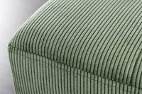 BOUTIQUE Design Sitzbank 100cm dunkelgrau Cord schwarze Metallbeine