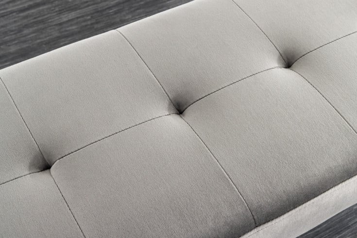 BOUTIQUE design bench 100cm velvet black metal legs