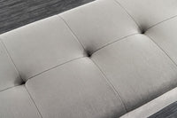 BOUTIQUE design bench 100cm velvet black metal legs