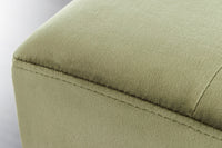 BOUTIQUE design bench 100cm velvet black metal legs