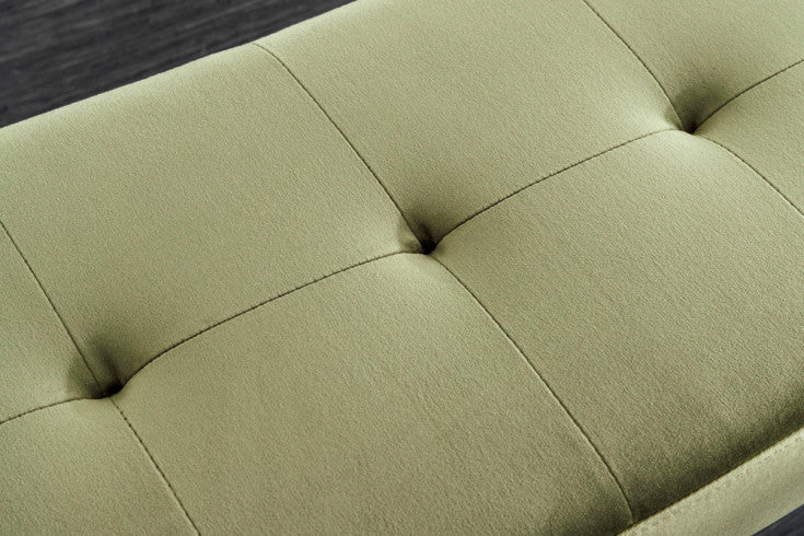BOUTIQUE design bench 100cm velvet black metal legs