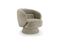 BOSSA NOVA Drehbarer Design Sessel 80cm Bouclé