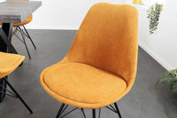 SCANDINAVIA MEISTERSTÜCK Design Stuhl Cord schwarz Metall-Gestell