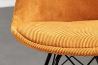 SCANDINAVIA MEISTERSTÜCK Design Stuhl Cord schwarz Metall-Gestell