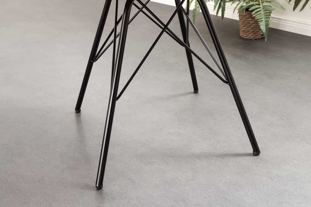 SCANDINAVIA MEISTERSTÜCK Design Stuhl Cord schwarz Metall-Gestell