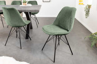SCANDINAVIA MEISTERSTÜCK Design Stuhl Cord schwarz Metall-Gestell