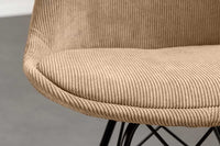 SCANDINAVIA MEISTERSTÜCK Design Stuhl Cord schwarz Metall-Gestell