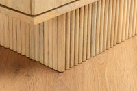ART DECO Design Barschrank 140cm weiß gekälkt Mangoholz 3D-Front