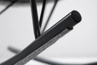 SCANDINAVIA SWING Design Schaukelstuhl greige Bouclé Sessel schwarz Metall
