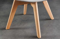 Design Stuhl SCANDINAVIA MEISTERSTÜCK transparent Kunststoff Buchenholz natur