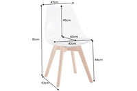 Design Stuhl SCANDINAVIA MEISTERSTÜCK transparent Kunststoff Buchenholz natur