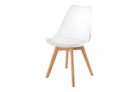 Design Stuhl SCANDINAVIA MEISTERSTÜCK transparent Kunststoff Buchenholz natur