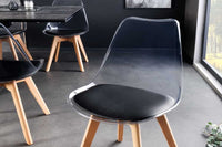 Design Stuhl SCANDINAVIA MEISTERSTÜCK transparent Kunststoff Buchenholz natur