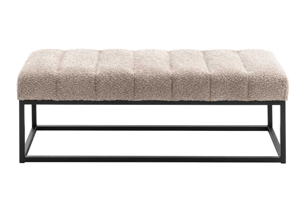 EUPHORIA design bench 160cm velvet retro style decorative quilting hairpin legs metal legs armrests