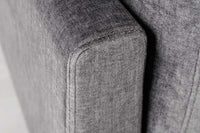 MANHATTAN Design Ecksofa 295cm dunkelgrau Samt Federkern 3-Sitzer Metallfüße