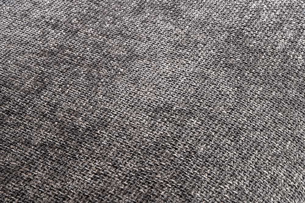MANHATTAN Design Ecksofa 295cm grau Strukturstoff Chenille Federkern 3-Sitzer Metallfüße