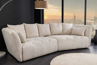 ROYAL Modernes Big Sofa 295cm champagner Bouclé Federkern XXL-Couch