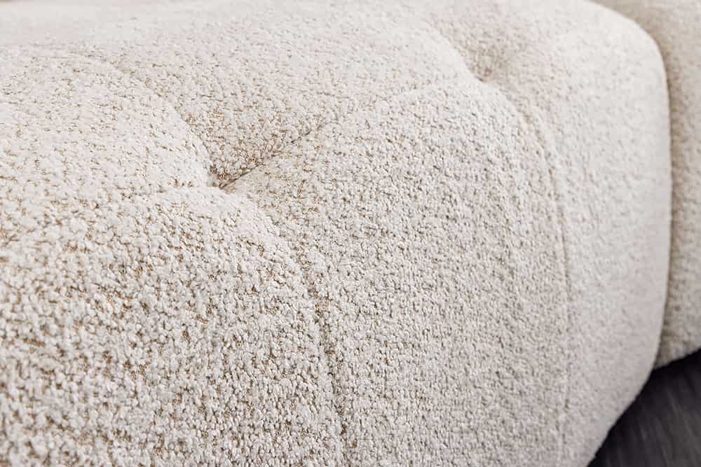 ROYAL Modernes Big Sofa 295cm champagner Bouclé Federkern XXL-Couch