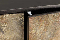 Massivholz Sideboard MOUNTAIN SOUL 175cm grau grün Naturstein Akazie schwarz