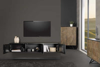 WAVE Design TV Board 160cm black mango solid wood
