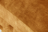 MODERN BAROCK Chesterfield Hocker 90cm senfgelb Samt Sitzhocker Fußhocker