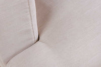 HEAVEN 3-Sitzer Sofa 210cm natur Leinenstoff Gänsefeder-Kissen Federkern abnehmbarer Bezug