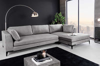 SIGNUM Zeitloses Ecksofa 315cm Samt Ottomane rechts Bigsofa XXL-Couch