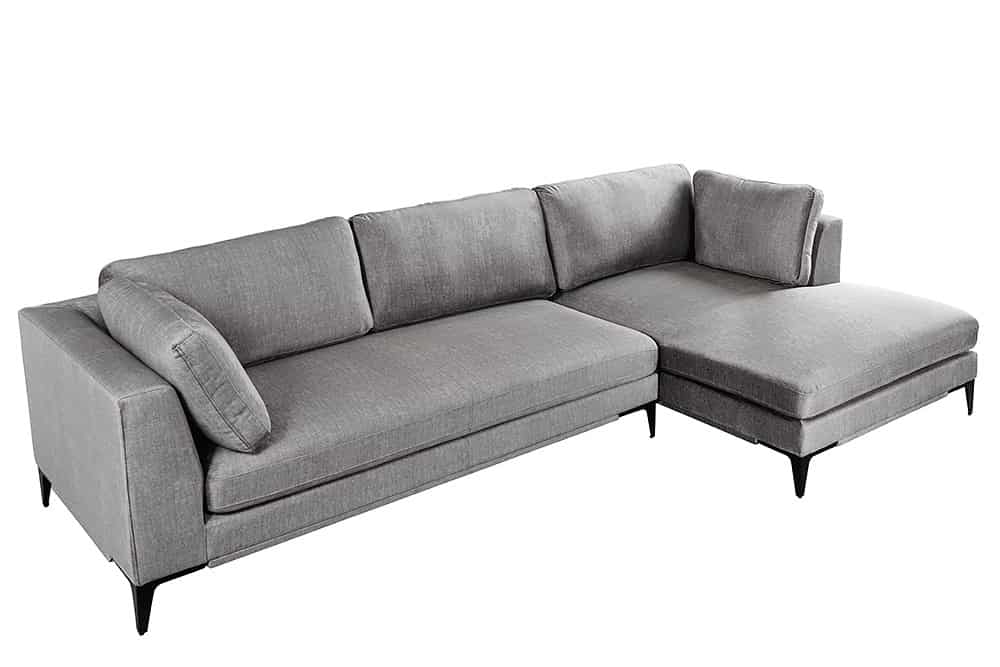SIGNUM Zeitloses Ecksofa 315cm Samt Ottomane rechts Bigsofa XXL-Couch