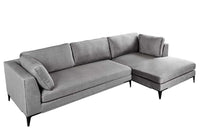 SIGNUM Zeitloses Ecksofa 315cm Samt Ottomane rechts Bigsofa XXL-Couch