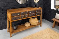 Massive Kommode HERITAGE 125cm natur Pinie Apothekerschrank mit Schubladen