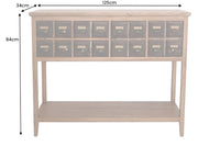 Massive Kommode HERITAGE 125cm natur Pinie Apothekerschrank mit Schubladen