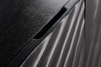 Massives Sideboard SCORPION 180cm schwarz hängend Mangoholz 3D-Design