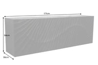 Massives Sideboard SCORPION 180cm schwarz hängend Mangoholz 3D-Design