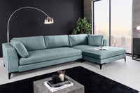 SIGNUM Zeitloses Ecksofa 315cm Samt Ottomane rechts Bigsofa XXL-Couch