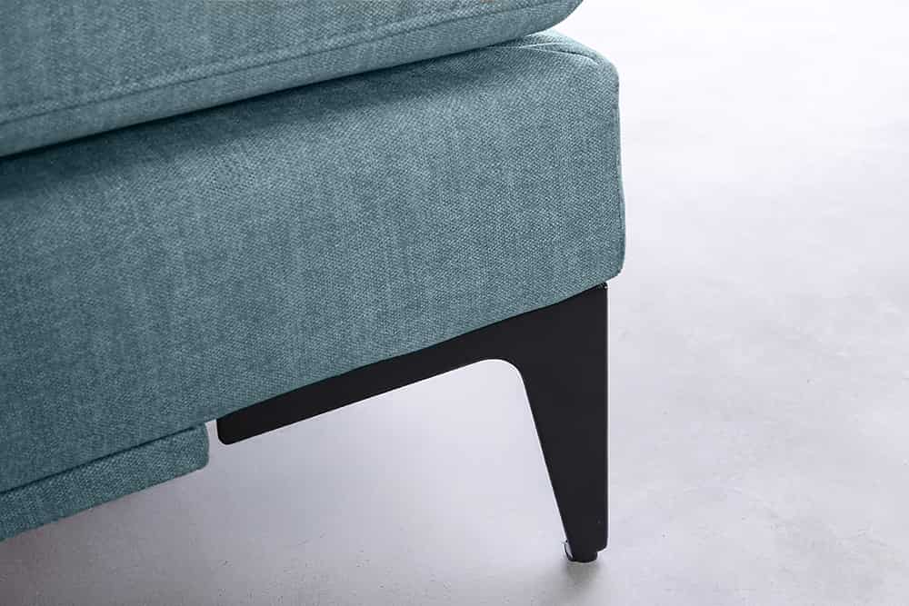 SIGNUM Zeitloses Ecksofa 315cm Samt Ottomane rechts Bigsofa XXL-Couch