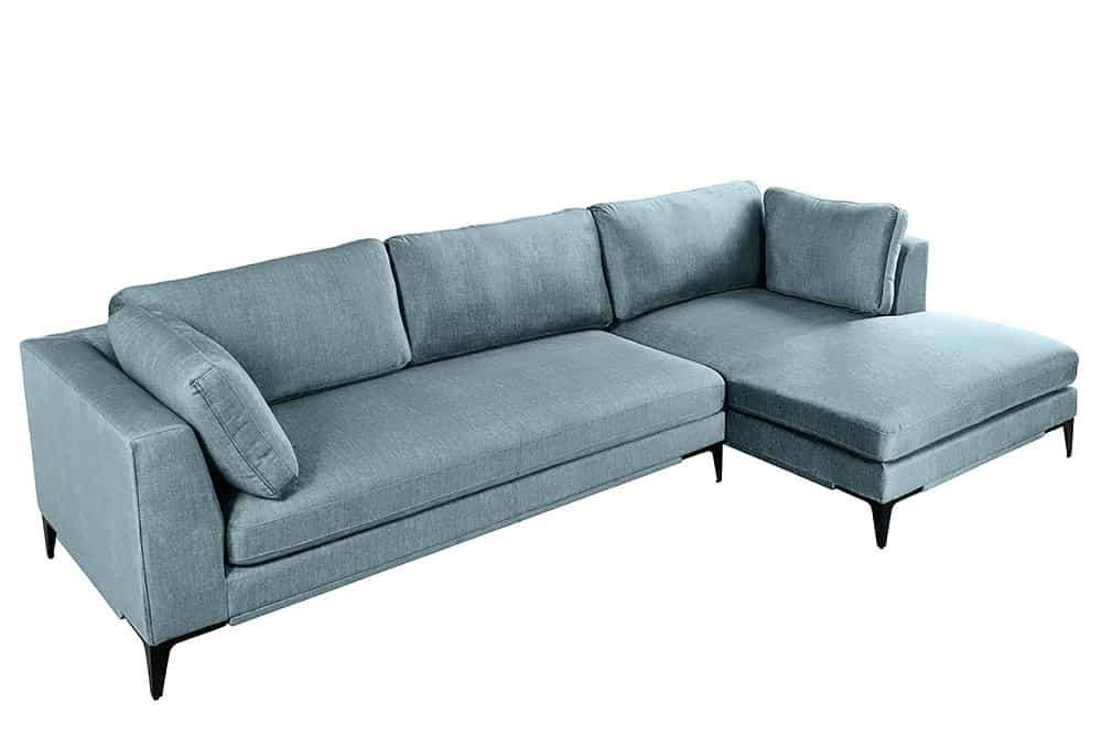 SIGNUM Zeitloses Ecksofa 315cm Samt Ottomane rechts Bigsofa XXL-Couch