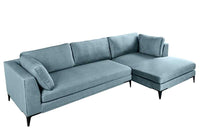 SIGNUM Zeitloses Ecksofa 315cm Samt Ottomane rechts Bigsofa XXL-Couch
