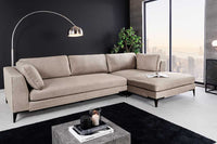 SIGNUM Zeitloses Ecksofa 315cm Samt Ottomane rechts Bigsofa XXL-Couch