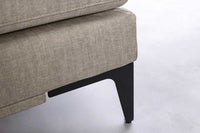 SIGNUM Zeitloses Ecksofa 315cm Samt Ottomane rechts Bigsofa XXL-Couch