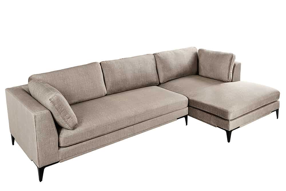 SIGNUM Zeitloses Ecksofa 315cm Samt Ottomane rechts Bigsofa XXL-Couch