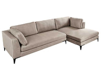 SIGNUM Zeitloses Ecksofa 315cm Samt Ottomane rechts Bigsofa XXL-Couch