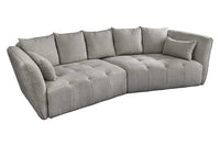 ROYAL Modernes Big Sofa 295cm champagner Bouclé Federkern XXL-Couch