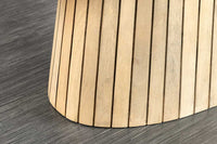 ART DECO Ovaler Esstisch 220cm weiß gekälkt massives Mangoholz mit Säulenfuß