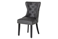 CASTLE Chesterfield Stuhl Kunstleder Massivholz mit Komfortgriff