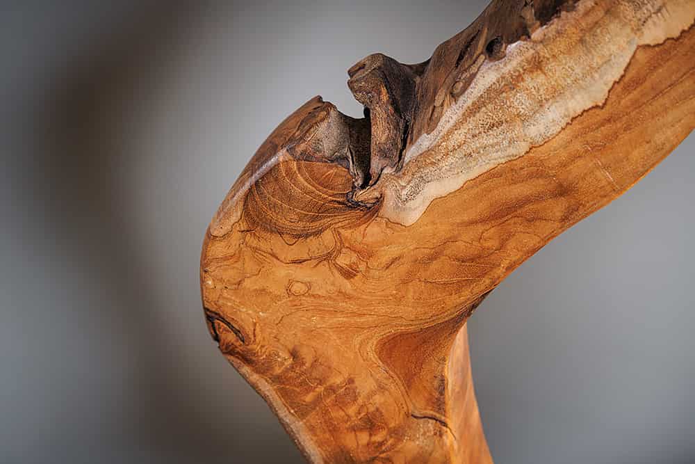 EUPHORIA Handcrafted driftwood table lamp 45cm beige with linen shade