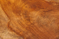 Handgefertigte Tischlampe HYPNOTIC 50cm natur Teakholz beige mit Leinenschirm