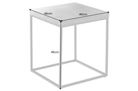 Moderner Beistelltisch ARCHITECTURE 45cm graphit Marmor-Design Metallgestell